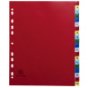 Intercalaires imprimés alphabétique PP couleurs 12/100e - 20 positions - A4+