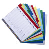 Intercalaires imprimés mensuel PP couleurs 12/100e - 12 positions - A4+