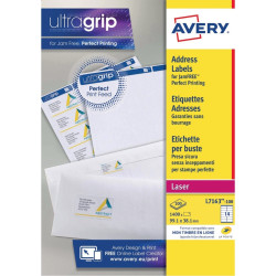 Pochette de 1400 étiquettes adhésives blanches laser 99,1x38,1mm