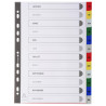 Intercalaires imprimés mensuels PP couleurs Janv-Décembre - A4
