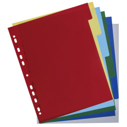 Intercalaires polypropylène souple 6 positions - A4 maxi