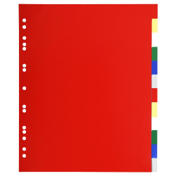Intercalaires polypropylène souple 12 positions - A4 maxi