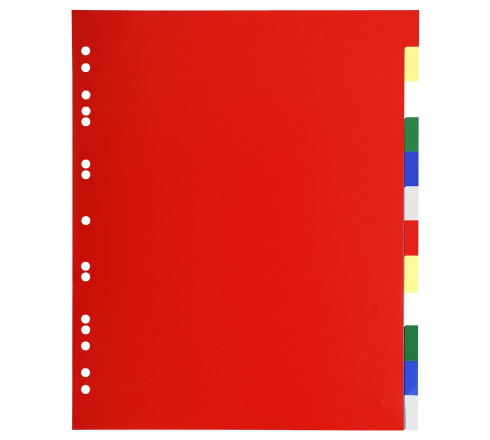 Intercalaires polypropylène souple 12 positions - A4 maxi