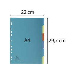 Intercalaires poplypropylène recyclé Forever® 6 positions - A4