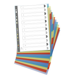Intercalaires polypropylène recyclé Forever® 12 positions - A4