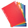 Intercalaires Carte lustrée 225g avec onglets renforcés - 6 positions - A4