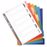 Intercalaires Carte lustrée 225g avec onglets renforcés - 6 positions - A4