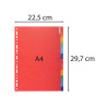 Intercalaires Carte lustrée 225g avec onglets renforcés - 12 positions - A4
