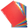 Intercalaires Carte lustrée 225g avec onglets renforcés - 12 positions - A4