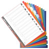 Intercalaires Carte lustrée 225g avec onglets renforcés - 12 positions - A4