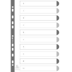 Intercalaires imprimés numériques carte blanche 160g 10 positions - A4