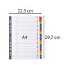 Intercalaires Imprimés alphabétiques carte blanche 160g - 20 positions - A4
