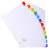 Intercalaires Imprimés numériques carte blanche 160g- 12 positions - A4