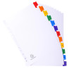 Intercalaires Imprimés mensuels carte blanche 160g - 12 positions - A4
