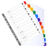 Intercalaires Imprimés mensuels carte blanche 160g - 12 positions - A4