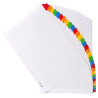 Intercalaires Imprimés numériques carte blanche 160g/renforts couleurs + page de garde - 31 positions - A4