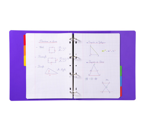 Intercalaires carte blanche 160g avec onglets couleurs renforcés - 6 positions - A4