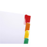Intercalaires carte blanche 160g avec onglets couleurs renforcés - 6 positions - A4