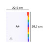 Intercalaires carte blanche 160g avec onglets couleurs renforcés - 12 positions - A4