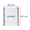 Intercalaires Imprimés numériques carte blanche 160g- 31 positions - A4 Maxi