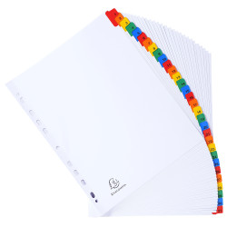 Intercalaires Imprimés numériques carte blanche 160g- 31 positions - A4 Maxi