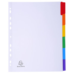 Intercalaires carte blanche 160g - 6 positions - A4+
