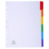 Intercalaires carte blanche 160g - 6 positions - A4+