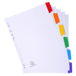 Intercalaires carte blanche 160g - 6 positions - A4+