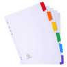 Intercalaires carte blanche 160g - 6 positions - A4+