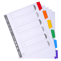Intercalaires carte blanche 160g - 6 positions - A4+