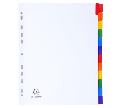 Intercalaires carte blanche 160g - 12 positions - A4+