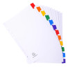 Intercalaires carte blanche 160g - 12 positions - A4+