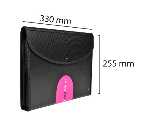 Trieur Exafolio avec porte-bloc et valisette Exactive - 6 compartiments