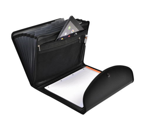 Trieur Exafolio avec porte-bloc et valisette Exactive - 6 compartiments