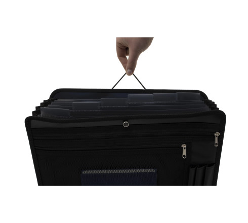 Trieur Exafolio avec porte-bloc et valisette Exactive - 6 compartiments