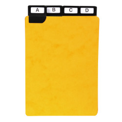 Paquet de 24 guides alphabétiques en carte à onglets métalliques, pour fiches 210x148mm