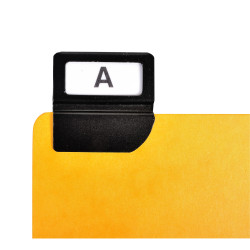 Paquet de 24 guides alphabétiques en carte à onglets métalliques, pour fiches 210x148mm