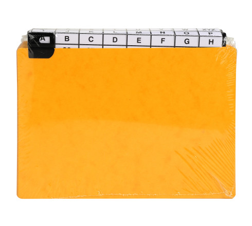 Paquet de 24 guides alphabétiques en carte à onglets métalliques, pour fiches 148x210mm