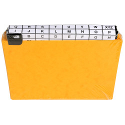 Paquet de 24 guides alphabétiques en carte à onglets métalliques, pour fiches 148x210mm
