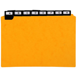 Paquet de 24 guides alphabétiques en carte à onglets métalliques, pour fiches 148x210mm