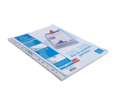 Bloc 50 pochettes perforées PP lisse Quick Doc - A4