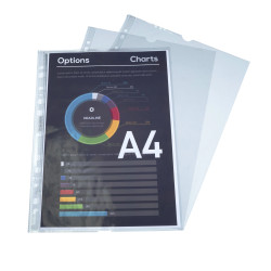 Bloc 50 pochettes perforées PP lisse Quick Doc - A4