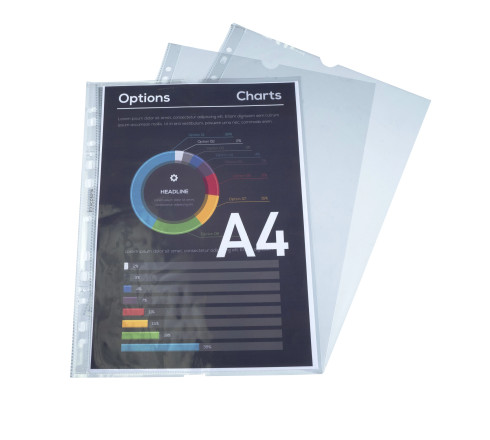 Bloc 50 pochettes perforées PP lisse Quick Doc - A4