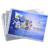 Sachet de 10 pochettes perforées PVC lisse 12/100e - A3 horizontal