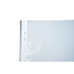 Sachet de 10 pochettes perforées PVC lisse 12/100e - A3 horizontal