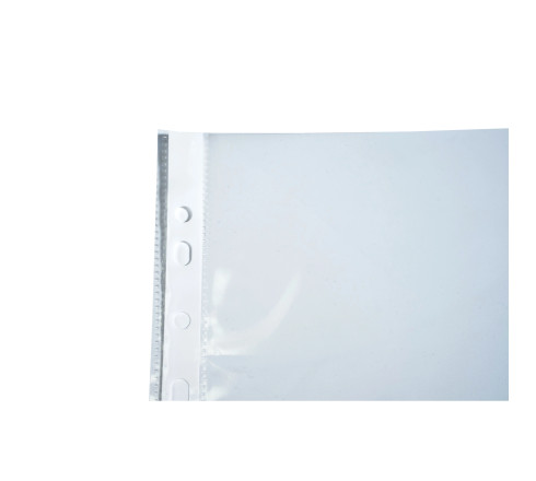 Sachet de 10 pochettes perforées PVC lisse 12/100e - A3 horizontal