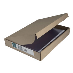 Étui carton de 100 pochettes perforées - PVC lisse - A4