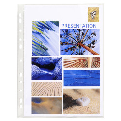 Sachet de 10 pochettes perforées - PVC lisse - A4