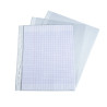 Sachet de 10 pochettes perforées polypropylène grainé format écolier - 17x22cm