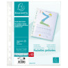 Sachet de 10 pochettes perforées polypropylène grainé format écolier - 17x22cm